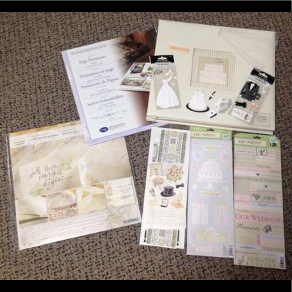 COPY - NWOT hallmark wedding scrapbook and extras
